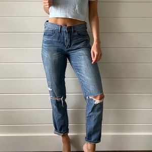 J Crew // Lightly Distressed Boyfriend Jeans